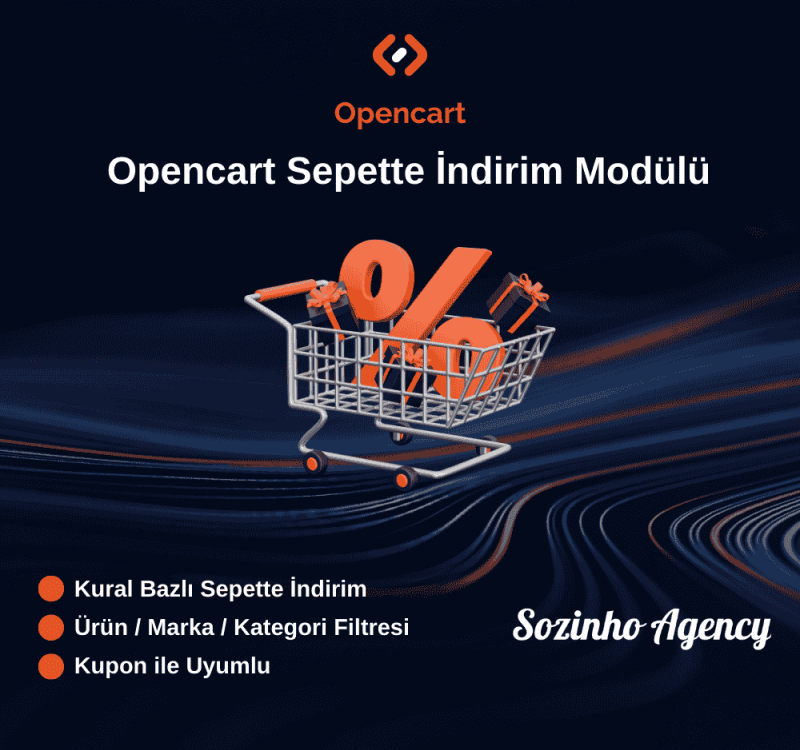 Opencart Sepette İndirim Modülü