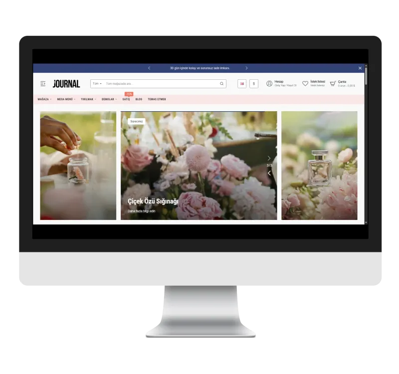 Journal3 Parfüm & Koku Mağazası Teması