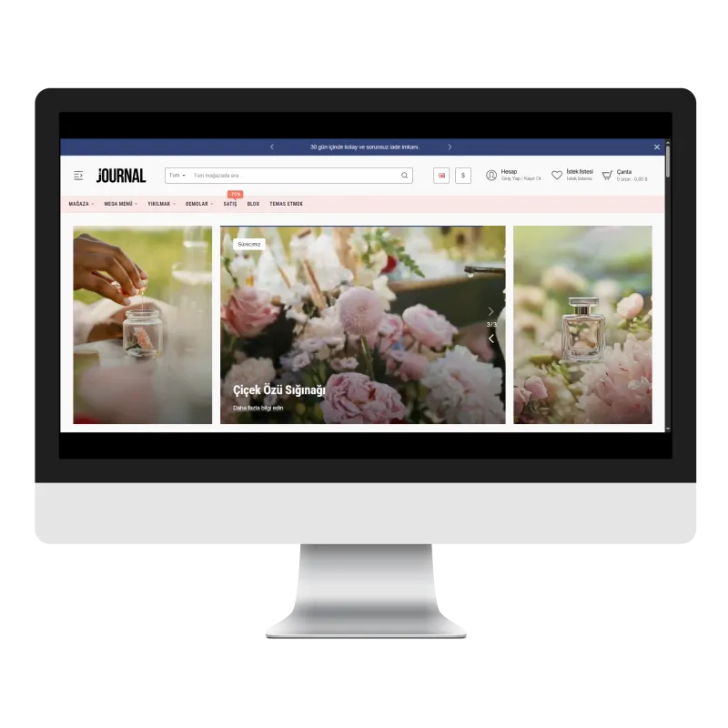 Journal3 Parfüm & Koku Mağazası Teması