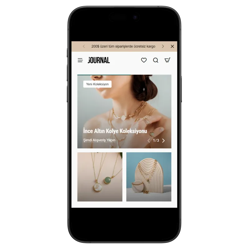 Journal3 Takı & Aksesuar Satış Teması