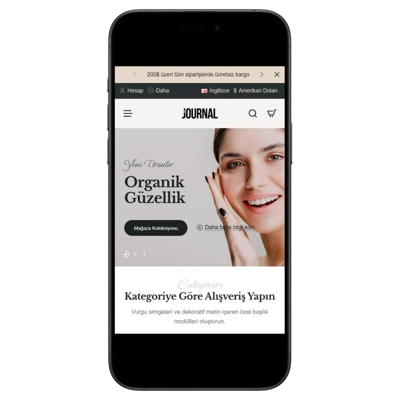 Journal3 Organik Kozmetik & Skincare Teması