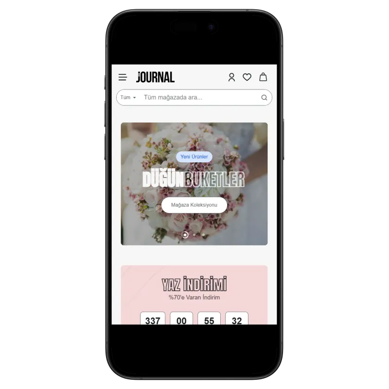 Journal3 Çiçekçi & Düğün Organizasyon Teması