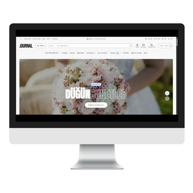 Journal3 Çiçekçi & Düğün Organizasyon Teması