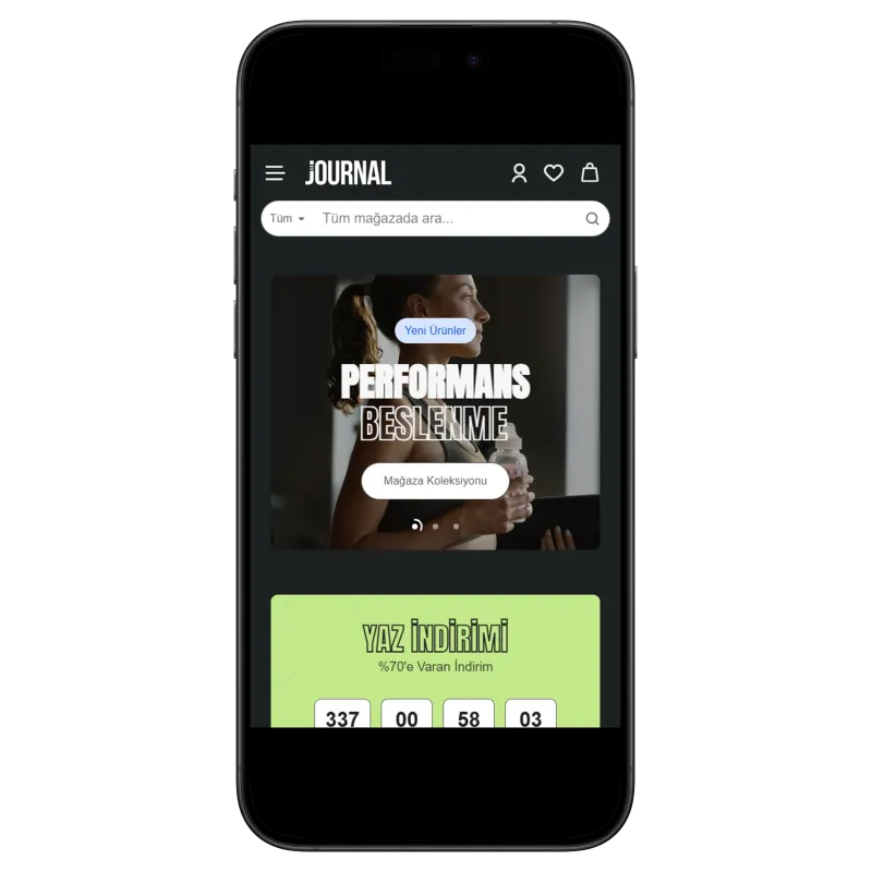 Journal3 Fitness & Supplement E-Ticaret Teması