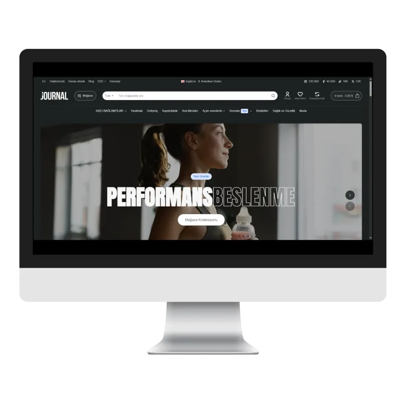 Journal3 Fitness & Supplement E-Ticaret Teması