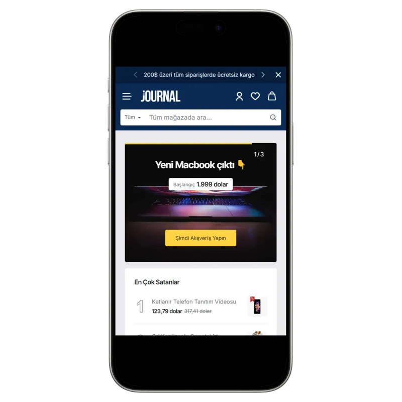 Journal3 Elektronik & Teknoloji Mağazası Teması