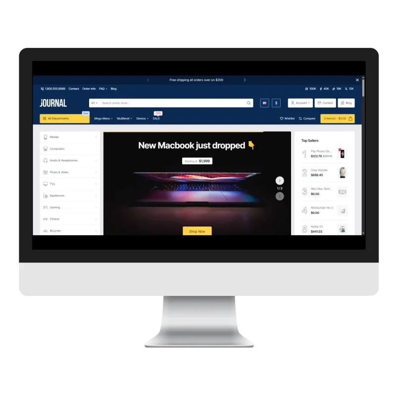 Journal3 Elektronik & Teknoloji Mağazası Teması