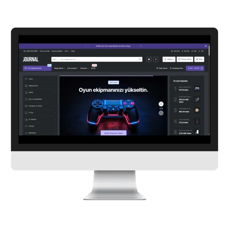 Journal3 Gaming & Dijital Ürünler Teması