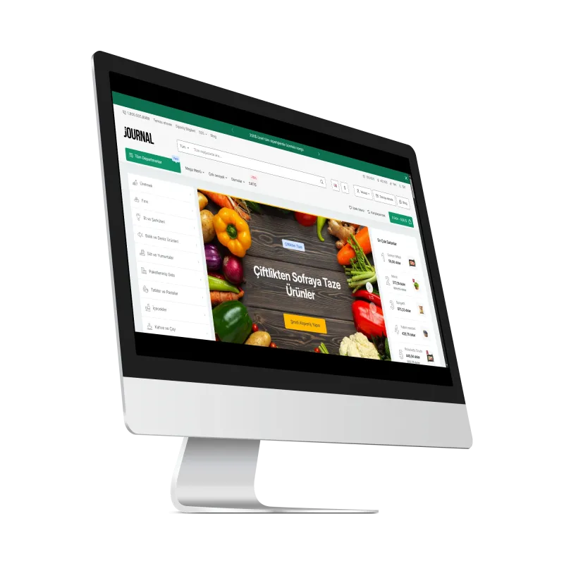 Journal3 Market & Gıda E-Ticaret Teması