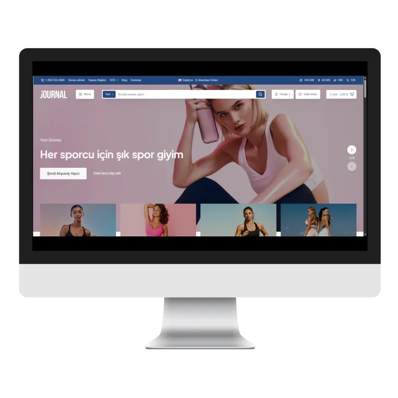 Journal3 Fitness & Spor Giyim Teması