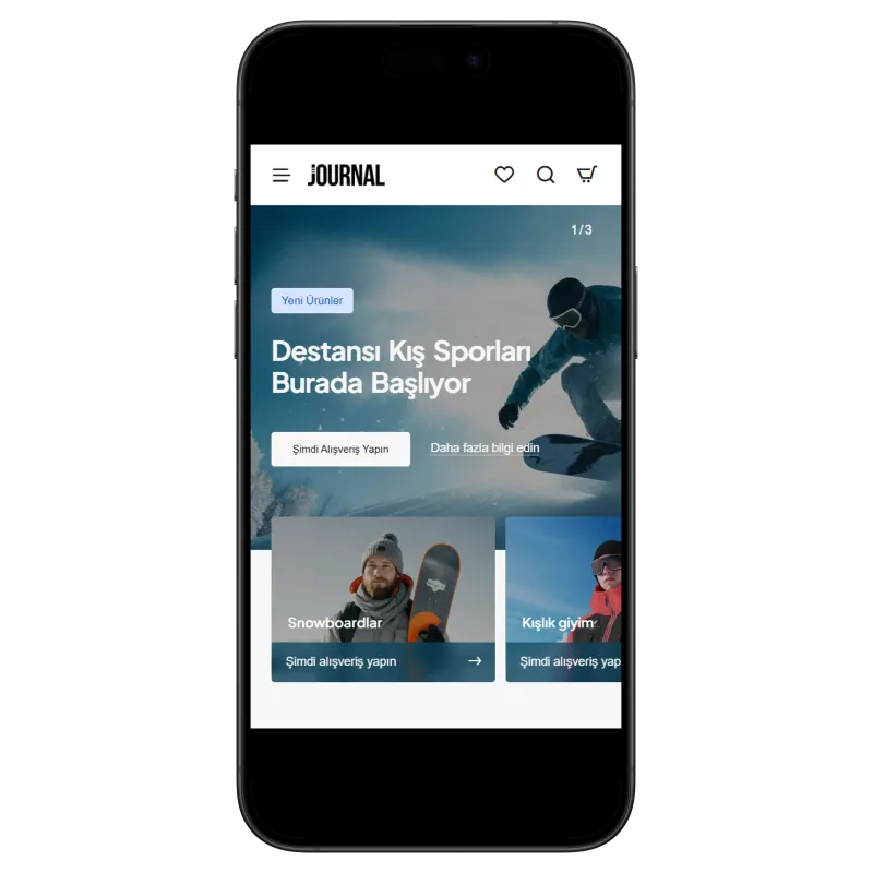 Journal3 Kış Sporları & Outdoor E-Ticaret Teması