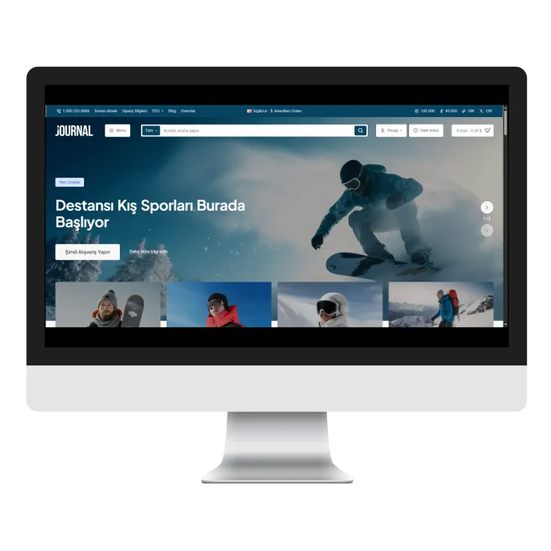 Journal3 Kış Sporları & Outdoor E-Ticaret Teması