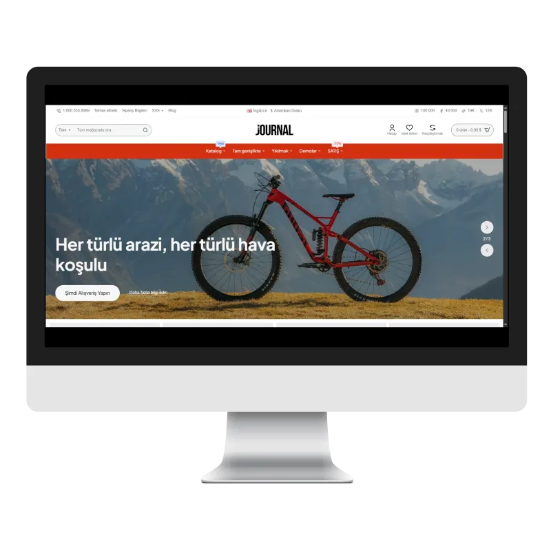 Journal3 Bisiklet & E-Bike Mağazası Teması