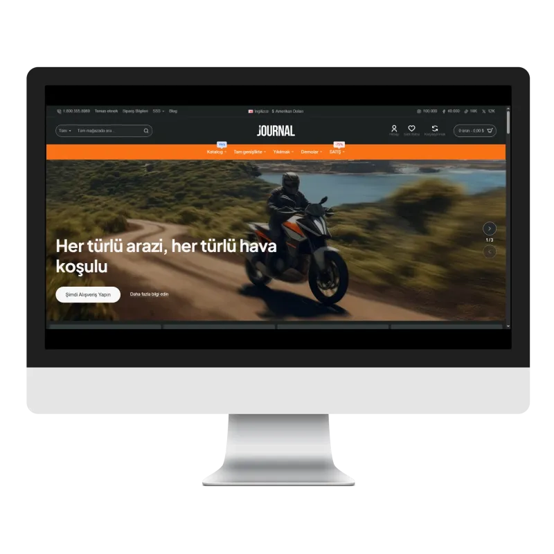 Journal3 Motosiklet & Riding Gear Teması