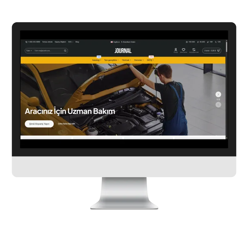 Journal3 Otomotiv & Servis E-Ticaret Teması