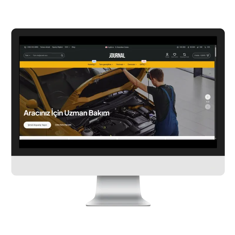 Journal3 Otomotiv & Servis E-Ticaret Teması