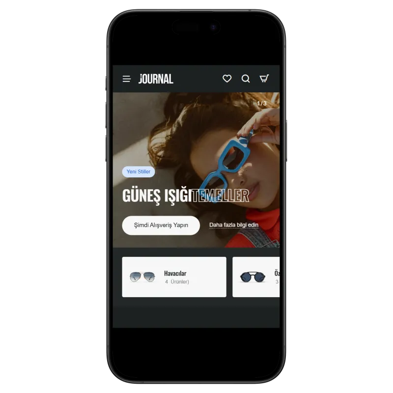Journal3 Aksesuar & Gözlük Mağazası Teması