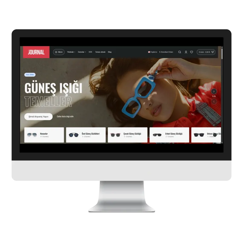 Journal3 Aksesuar & Gözlük Mağazası Teması