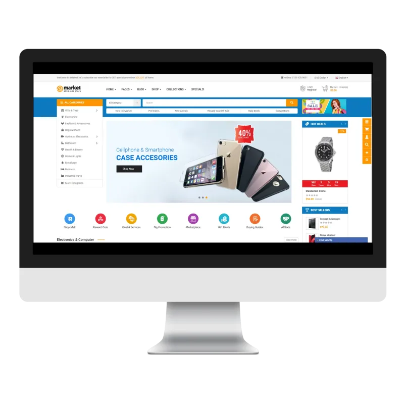 Opencart eMarket MegaX Teması