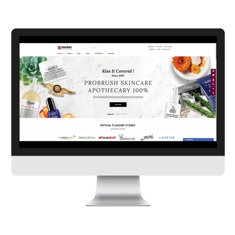 Opencart eMarket Teması Çok Ürünlü & Kampanya Odaklı Tasarım