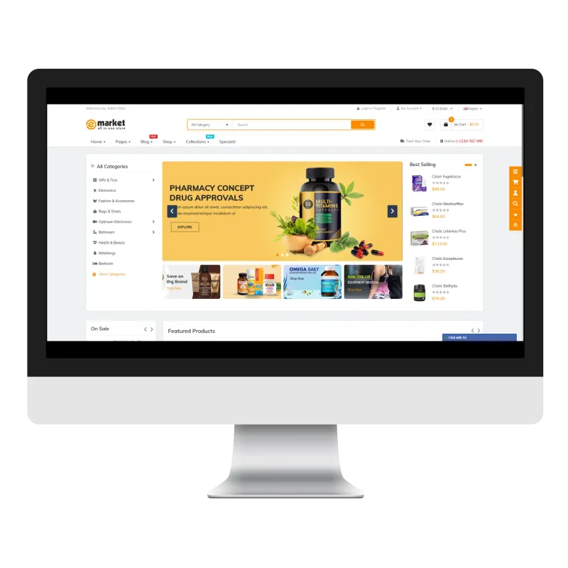 Opencart eMarket MediCore Teması