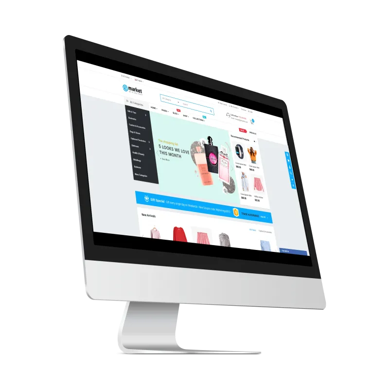 Opencart eMarket Glowia Teması