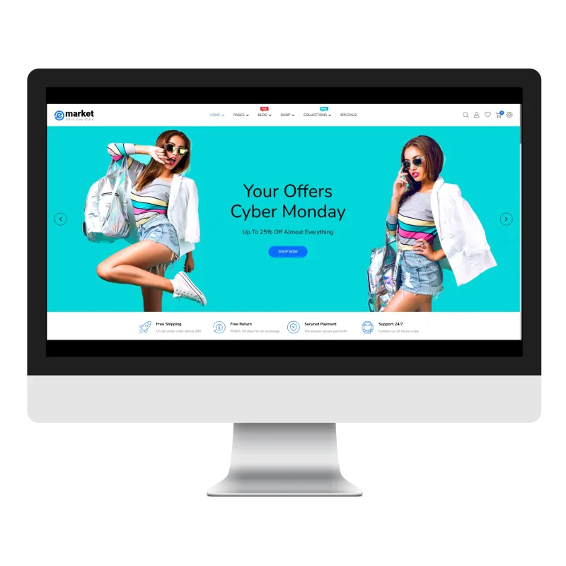 Opencart eMarket CyberX Teması