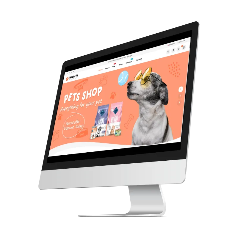 Opencart eMarket PetShop Teması