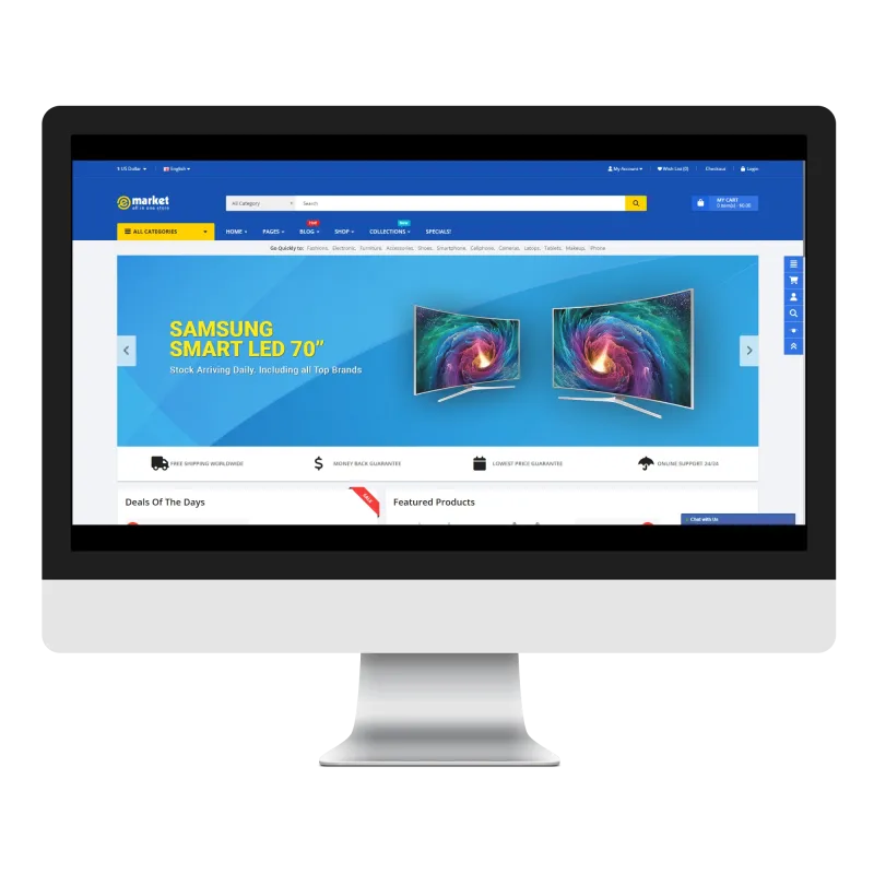 Opencart eMarket TechX Teması