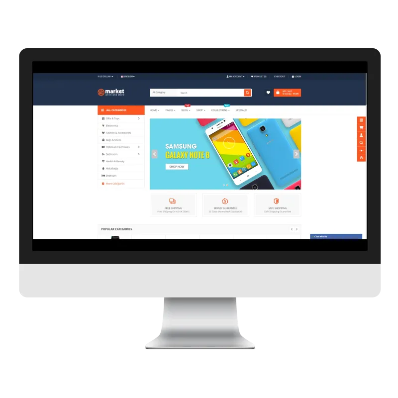 Opencart eMarket MobileX Teması