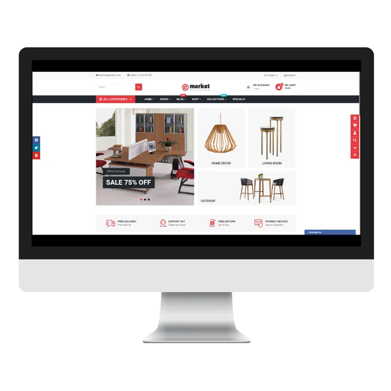Opencart eMarket FurniX Teması