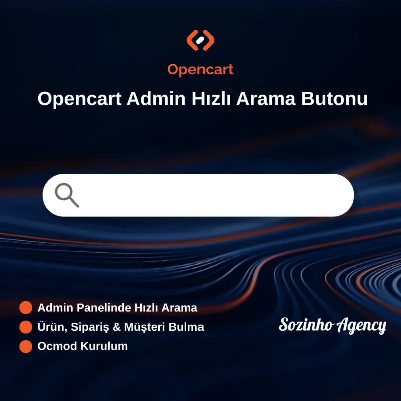 Opencart Admin Hızlı Arama Butonu