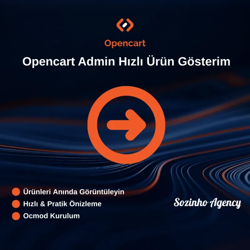 Opencart Admin Hızlı Ürün Gösterim Modülü