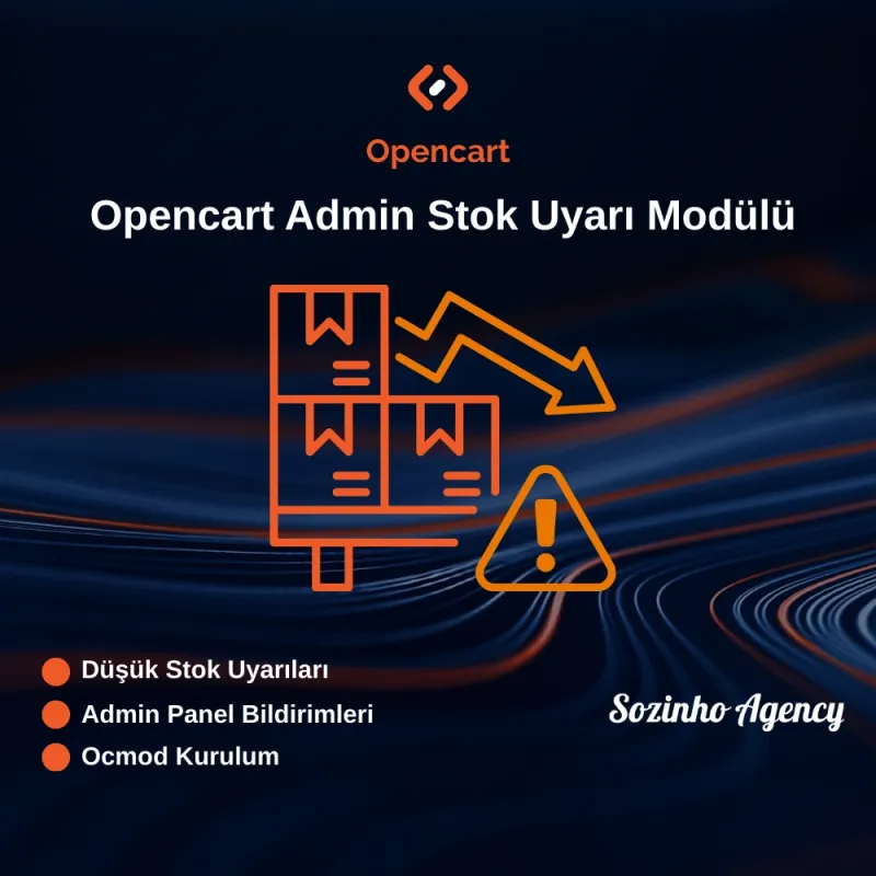 Opencart Admin Stok Uyarı Modülü