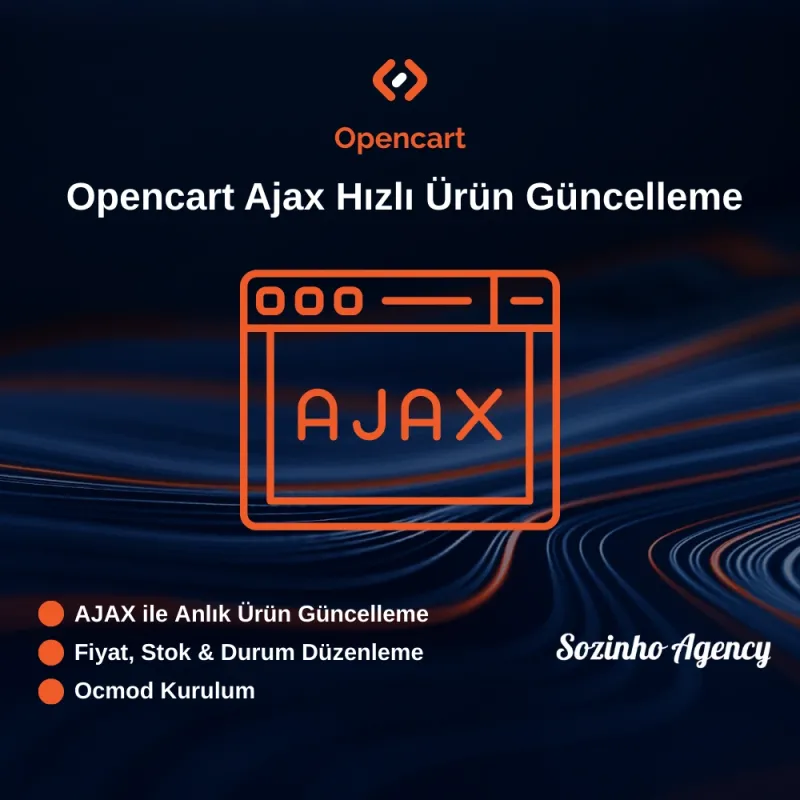 Opencart Ajax Hızlı Ürün Güncelleme Modülü