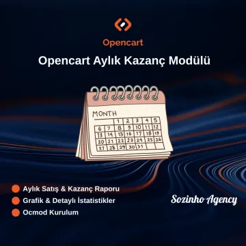 Opencart Aylık Kazanç Modülü Opencart Aylık Kazanç Modülü