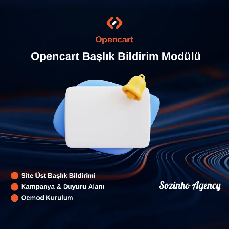 Opencart Başlık Bildirim Modülü