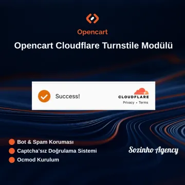 Opencart Cloudflare Turnstile Modülü Opencart Cloudflare Turnstile Modülü