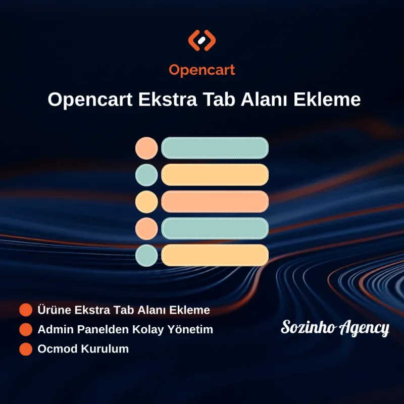 Opencart Ekstra Tab Alanı Ekleme Modülü