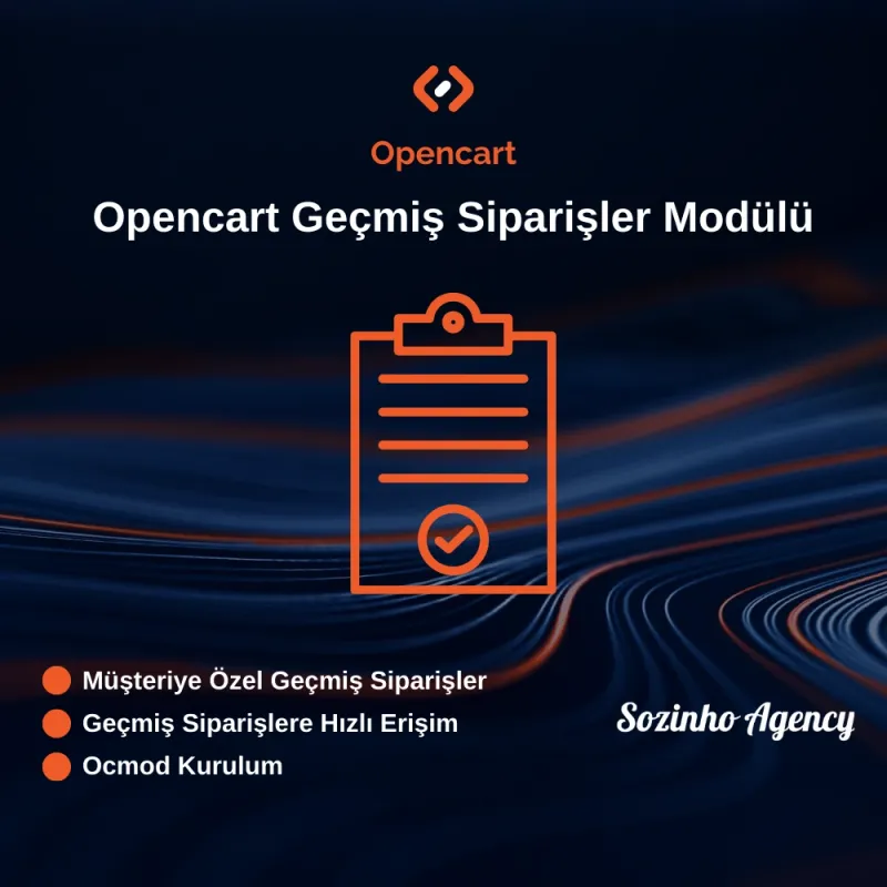 Opencart Geçmiş Siparişler Modülü