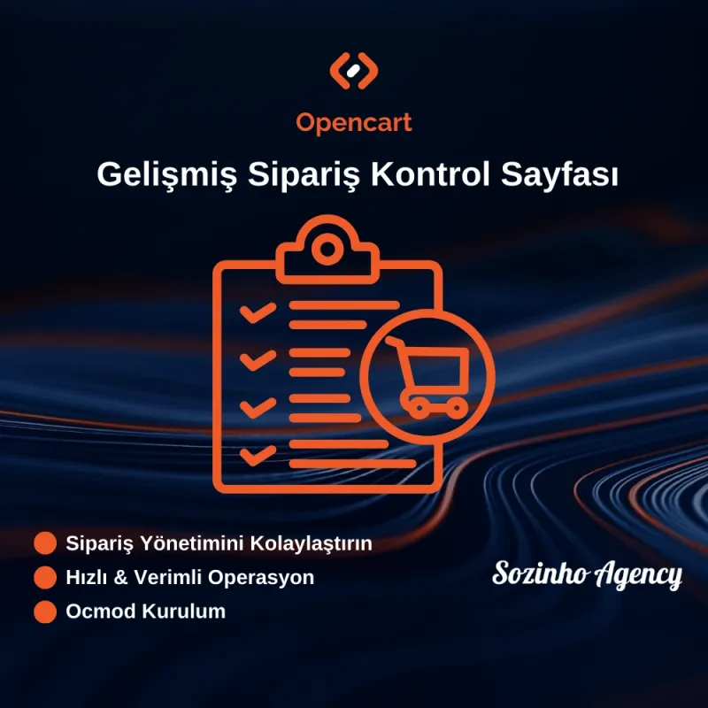 Opencart Gelişmiş Sipariş Kontrol Sayfası
