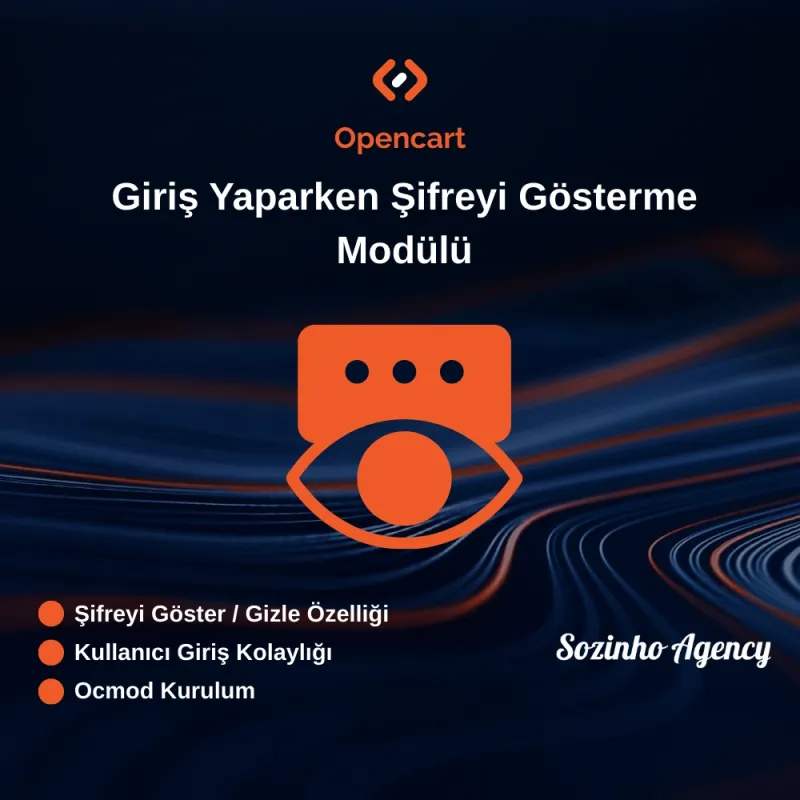 Opencart Giriş Yaparken Şifreyi Gösterme Modülü