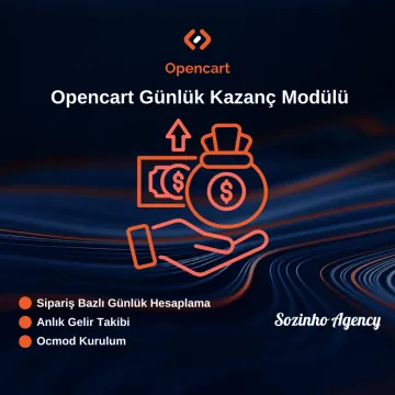 Opencart Günlük Kazanç Modülü Opencart Günlük Kazanç Modülü