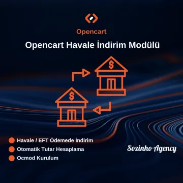 Opencart Havale İndirim Modülü Opencart Havale İndirim Modülü