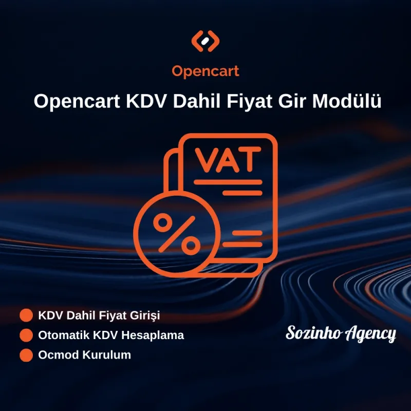 Opencart KDV Dahil Fiyat Gir Modülü