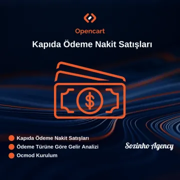 Opencart Kapıda Ödeme Nakit Satışları Modülü Opencart Kapıda Ödeme Nakit Satışları Modülü