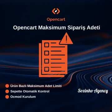 Opencart Maksimum Sipariş Adet Modülü Opencart Maksimum Sipariş Adet Modülü