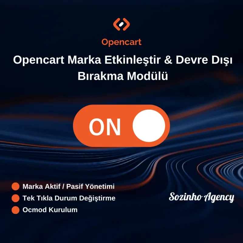Opencart Marka Etkinleştir & Devre Dışı Bırakma Modülü