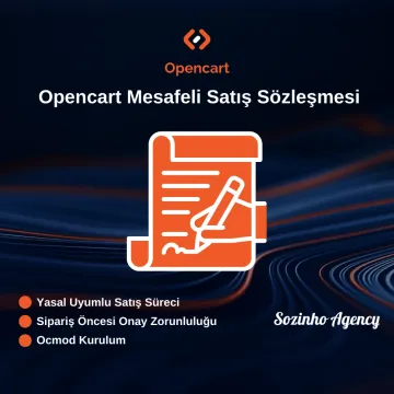 Opencart Mesafeli Satış Sözleşmesi Modülü Opencart Mesafeli Satış Sözleşmesi Modülü