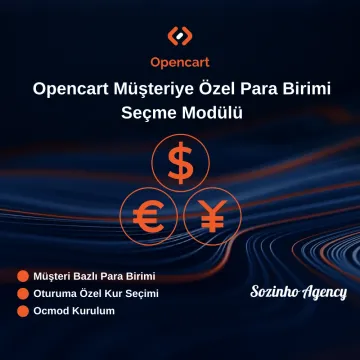 Opencart Müşteriye Özel Para Birimi Seçme Modülü